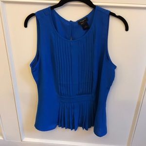 Ann Taylor royal blue polyester dress top